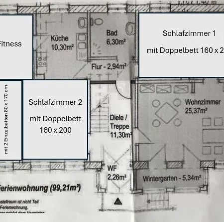 Appartement Rosa - Charmante, Grosse Altbauwohnung *